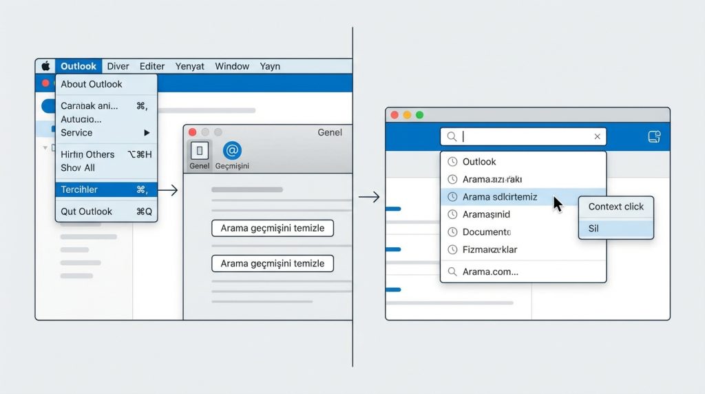Outlook for Mac'te arama geçmişi nasıl temizlenir?