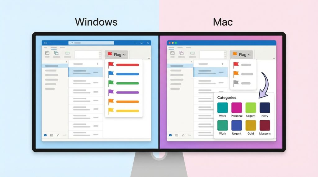 Outlook for Mac'te E-postaları Bayrak ile Takip Etme 4 Outlook for Mac'te bayrak renkleri değiştirilebilir mi?