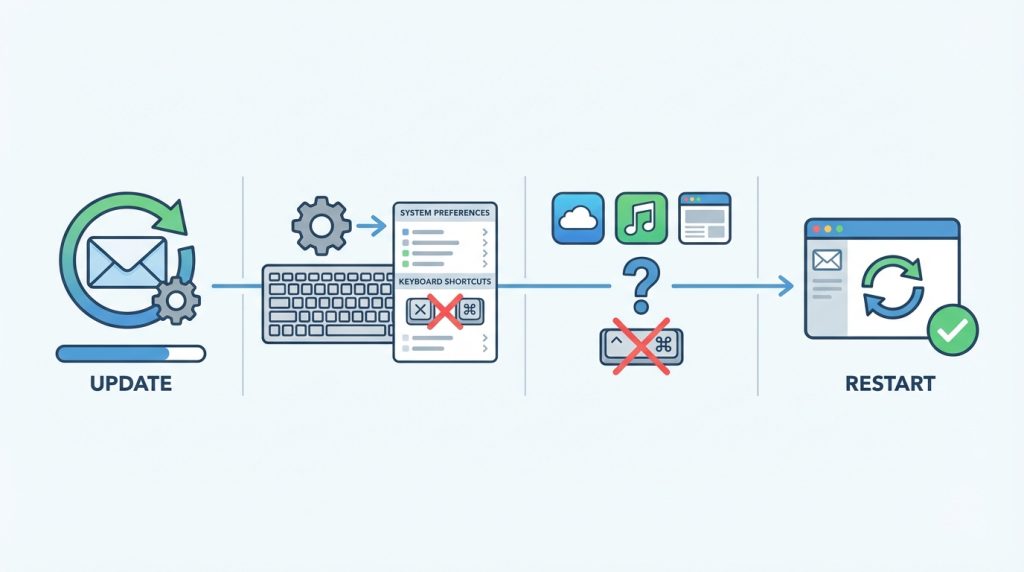 Outlook kısayolları çalışmıyorsa ne yapmalıyım?