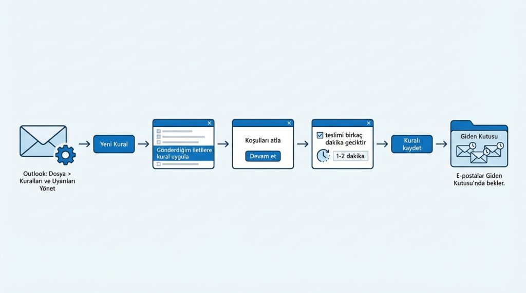 Outlook'ta Gönderim Gecikmesi Nasıl Ayarlanır?