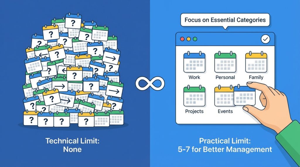 Outlook'ta kaç tane takvim oluşturabilirim?