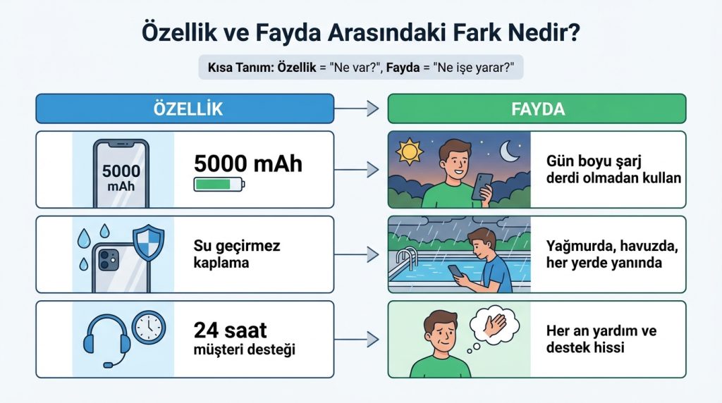 Özellik ve Fayda Arasındaki Fark Nedir?