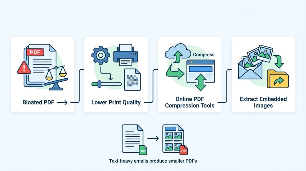 PDF dosyası çok büyük olursa ne yapabilirim?