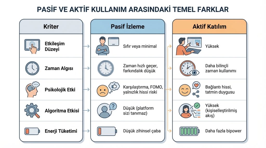 Pasif ve Aktif Kullanım Arasındaki Temel Farklar