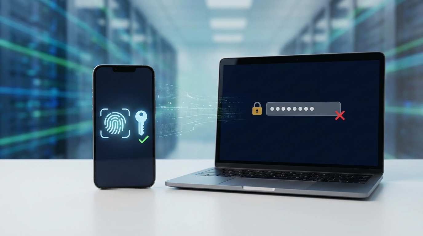 Passkey (geçiş anahtarı) mantığı: Şifreye göre artı/eksi