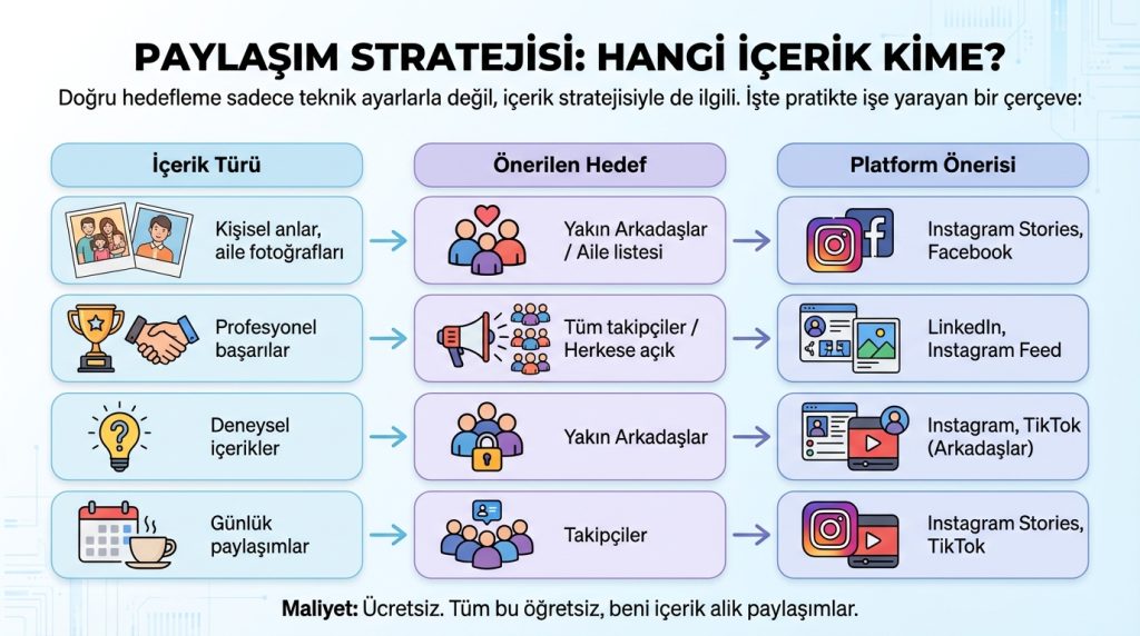 Paylaşım Stratejisi: Hangi İçerik Kime?