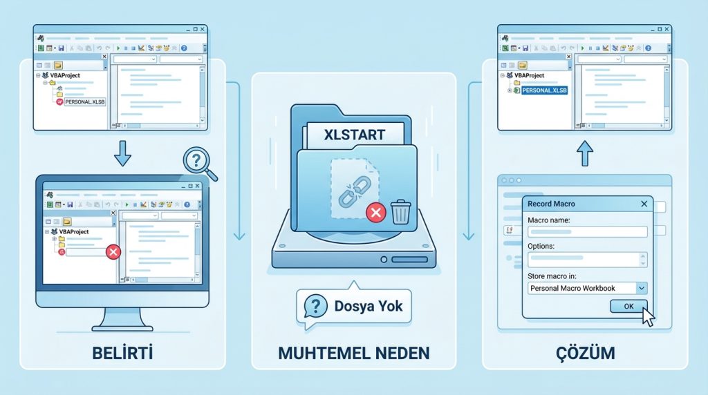 Personal.xlsb Görünmüyor veya Yüklenmiyor