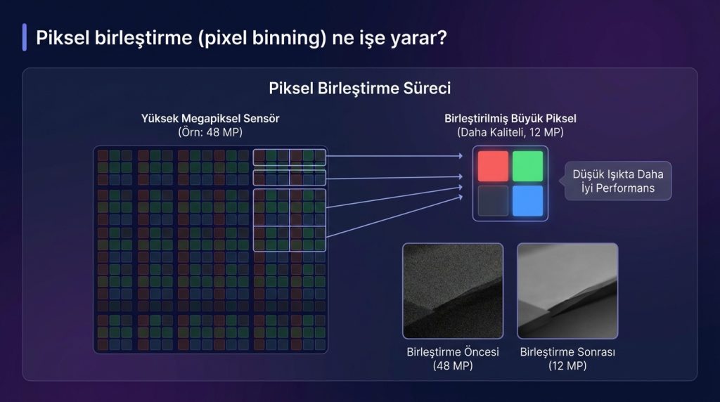 Kamera incelemelerinde “MP” neden her şey değildir? 5 Piksel birleştirme (pixel binning) ne işe yarar?
