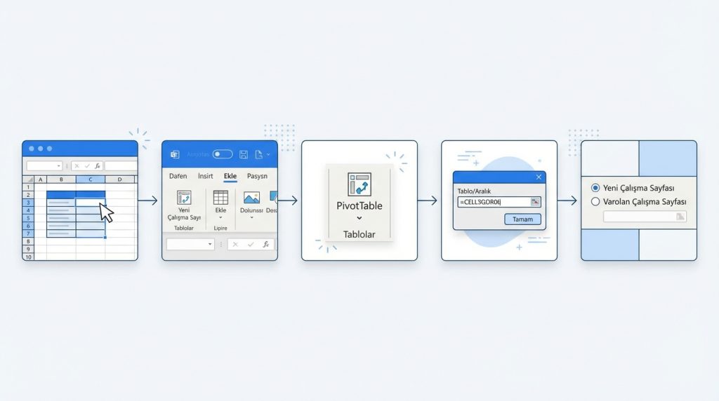 Excel’de PivotTable Oluşturma: Yeni Başlayanlar İçin Adım Adım 2 PivotTable Oluşturma Adımları