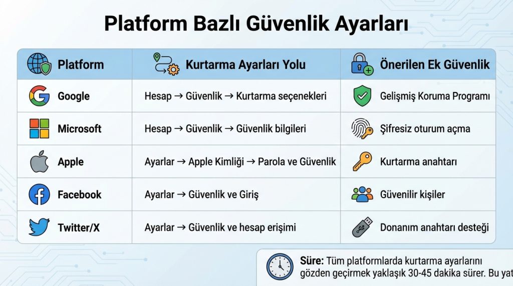 Platform Bazlı Güvenlik Ayarları