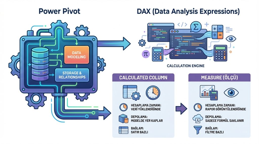 Excel DAX Nedir? Power Pivot’ta Hesaplama Mantığı 2 Power Pivot ve DAX İlişkisi