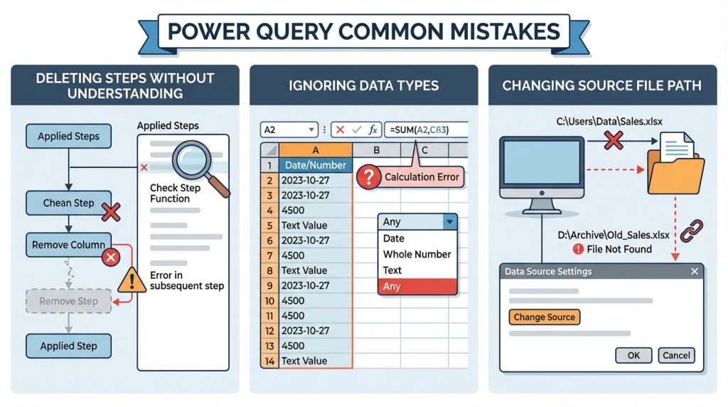 Power Query Kullanırken Sık Yapılan Hatalar