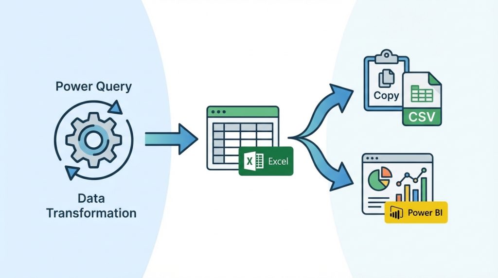 Power Query ile temizlediğim veriyi başka programlarda kullanabilir miyim?