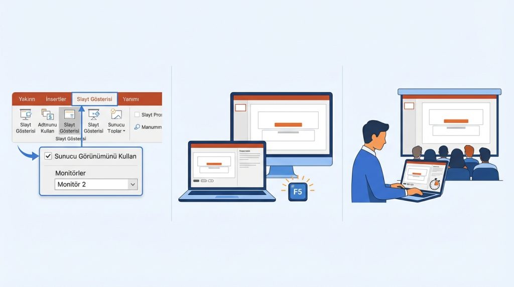 PowerPoint Sunucu Görünümünü Etkinleştirme