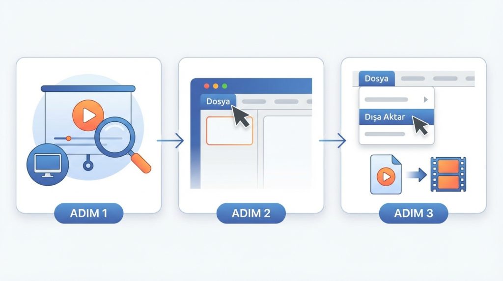 PowerPoint Sunumunu Videoya Dönüştürme Adımları