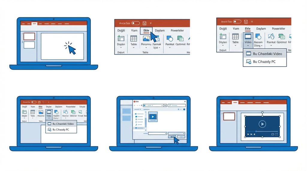 PowerPoint'e Bilgisayardan Video Ekleme