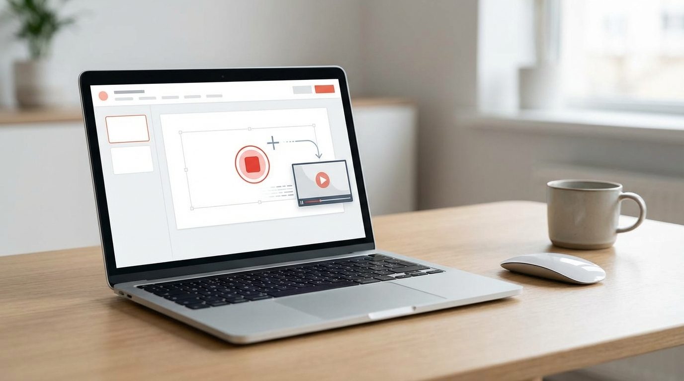 PowerPoint’te Ekran Kaydı Alma ve Slayta Eklemek 1 PowerPoint’te Ekran Kaydı Alma ve Slayta Eklemek