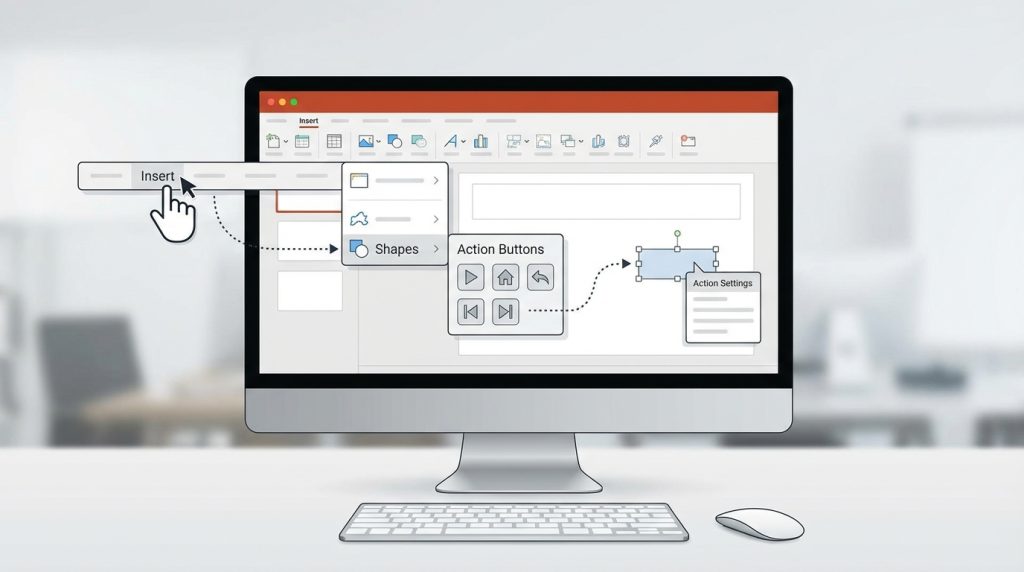 PowerPoint'te Eylem Düğmesi Ekleme Adımları
