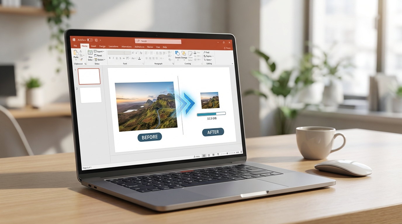 PowerPoint’te Resim Sıkıştırma ile Sunumu Hafifletme