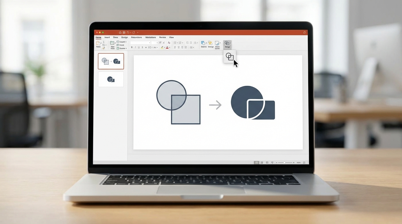 PowerPoint’te Şekilleri Birleştir ile Özel Tasarım Yapma