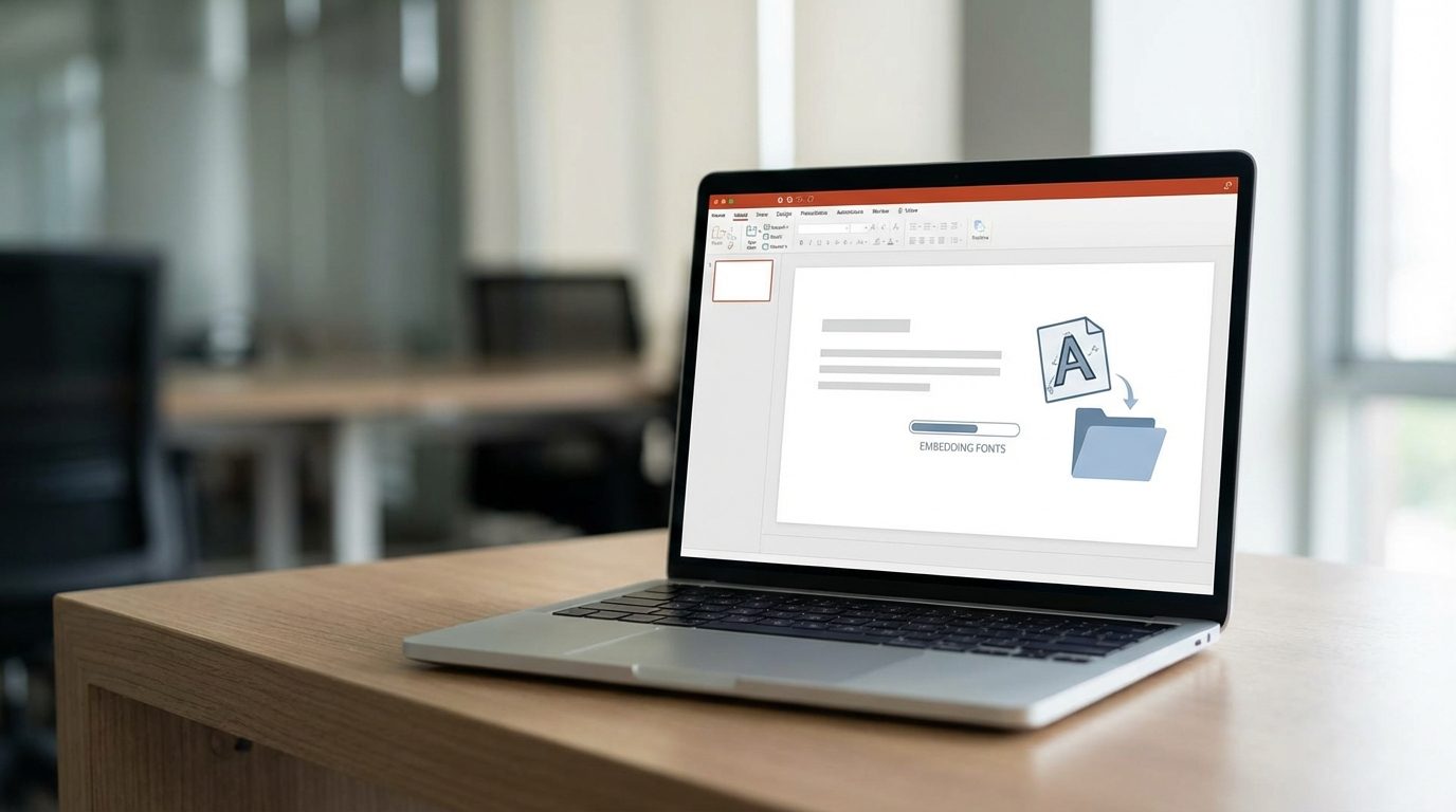PowerPoint’te Yazı Tiplerini Sunuma Gömme
