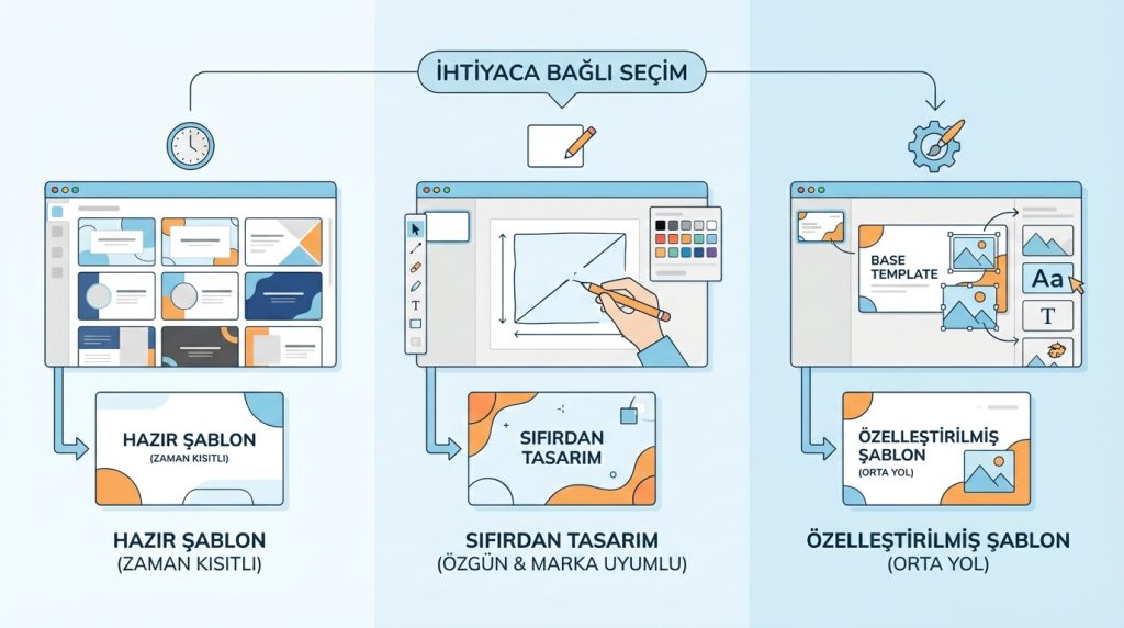 PowerPoint'te hazır şablon kullanmak mı yoksa sıfırdan tasarım mı daha iyi?
