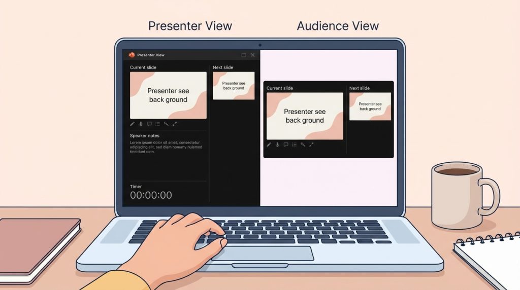 Presenter View ikinci ekran olmadan çalışır mı?