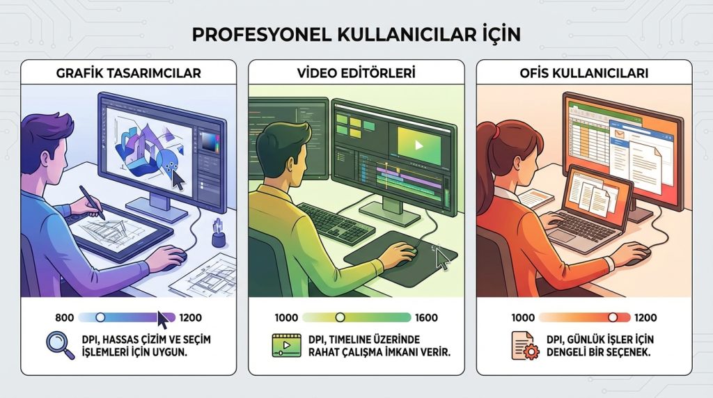 DPI nedir? Mouse seçiminde ne ifade eder? 3 Profesyonel Kullanıcılar İçin