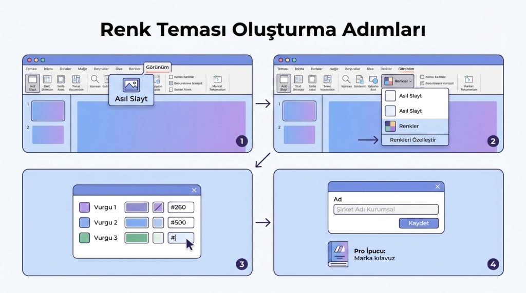 Renk Teması Oluşturma Adımları