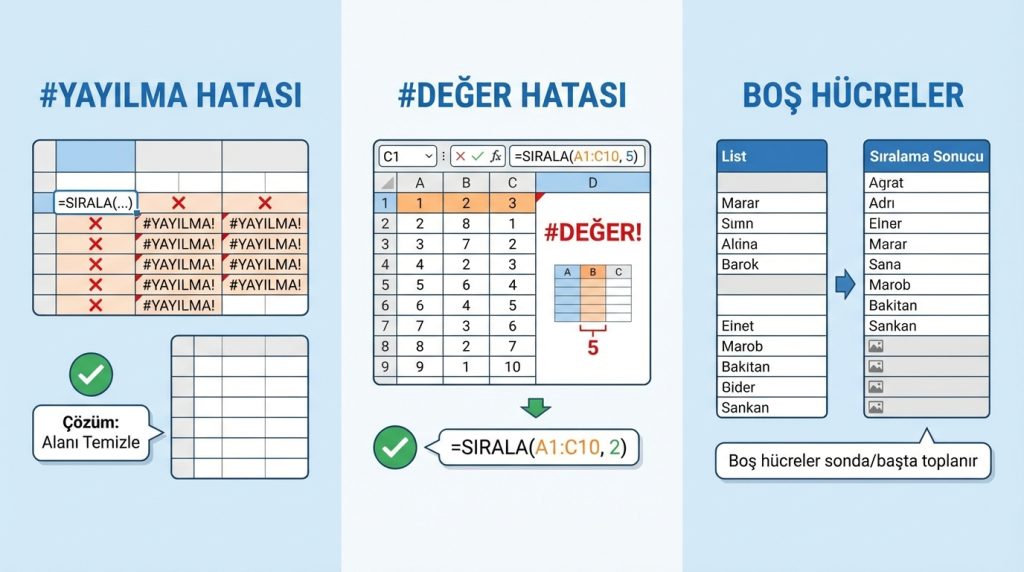 SIRALA Fonksiyonunda Sık Yapılan Hatalar