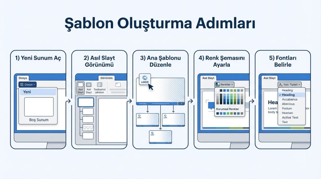 Şablon Oluşturma Adımları