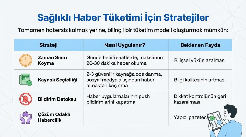 Haber tüketiminde tükenmişlik: haberden kaçınma neden olur? 3 Sağlıklı Haber Tüketimi İçin Stratejiler