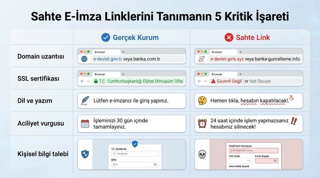 Sahte E-İmza Linklerini Tanımanın 5 Kritik İşareti