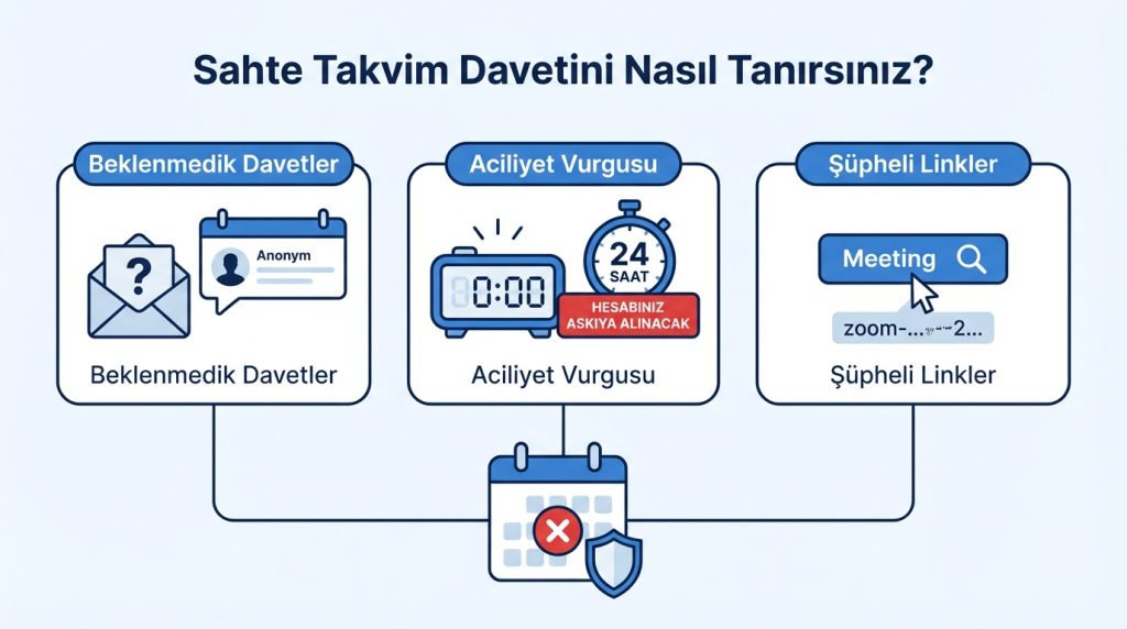 Toplantı daveti dolandırıcılığı: Sahte takvim davetlerini tanıma 2 Sahte Takvim Davetini Nasıl Tanırsınız?