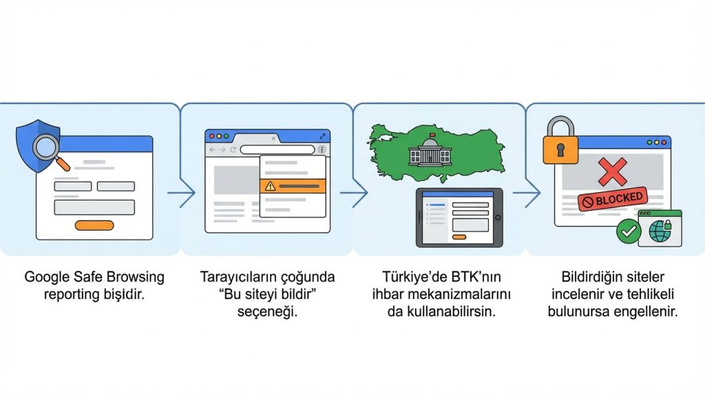 Sahte siteleri bildirmek mümkün mü?