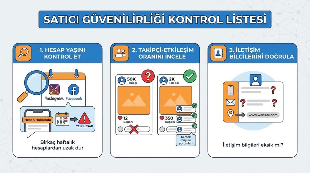 Satıcı Güvenilirliği Kontrol Listesi