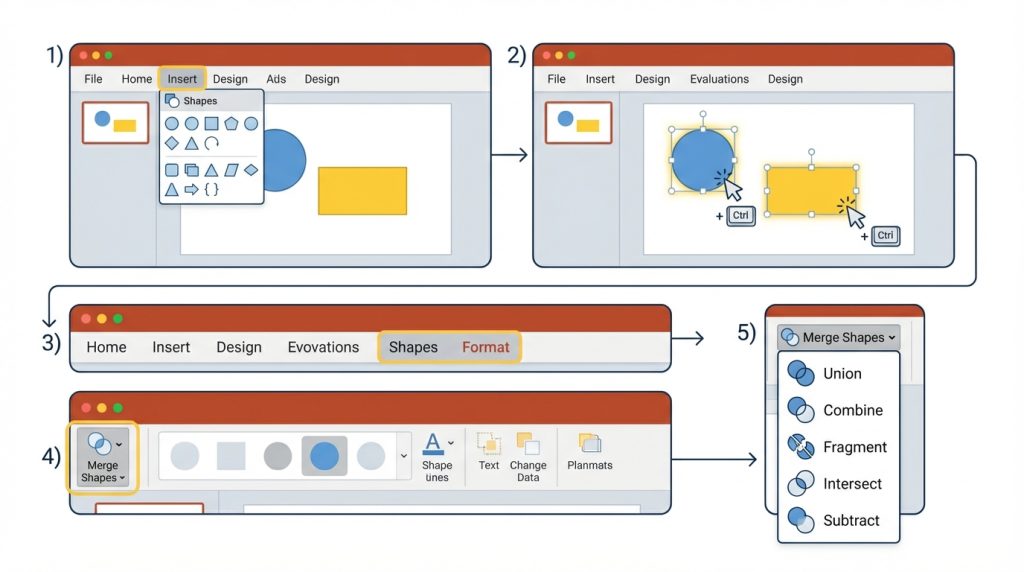 Şekilleri Birleştir Menüsüne Nasıl Ulaşılır?
