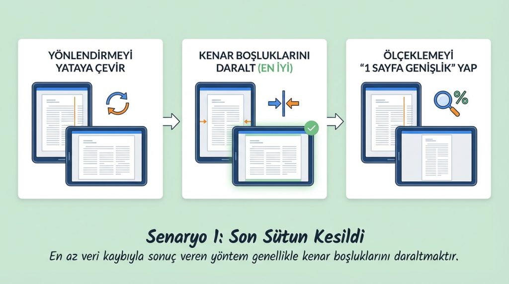 Senaryo 1: Son Sütun Kesildi