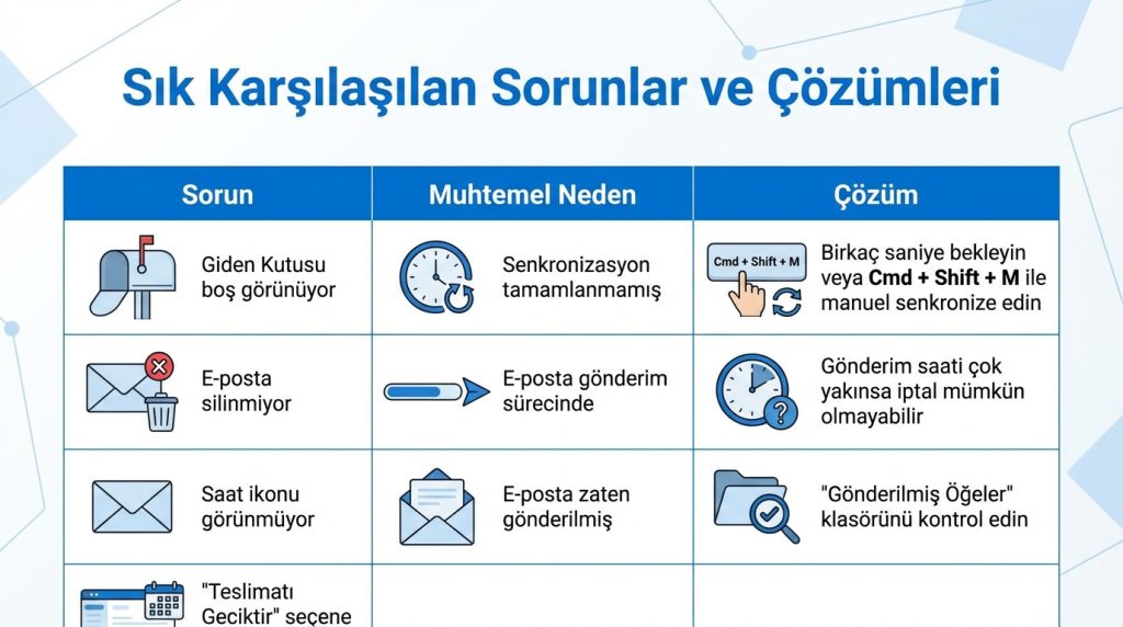 Outlook for Mac'te Zamanlanmış E-postaları Bulma ve İptal Etme 3 Sık Karşılaşılan Sorunlar ve Çözümleri