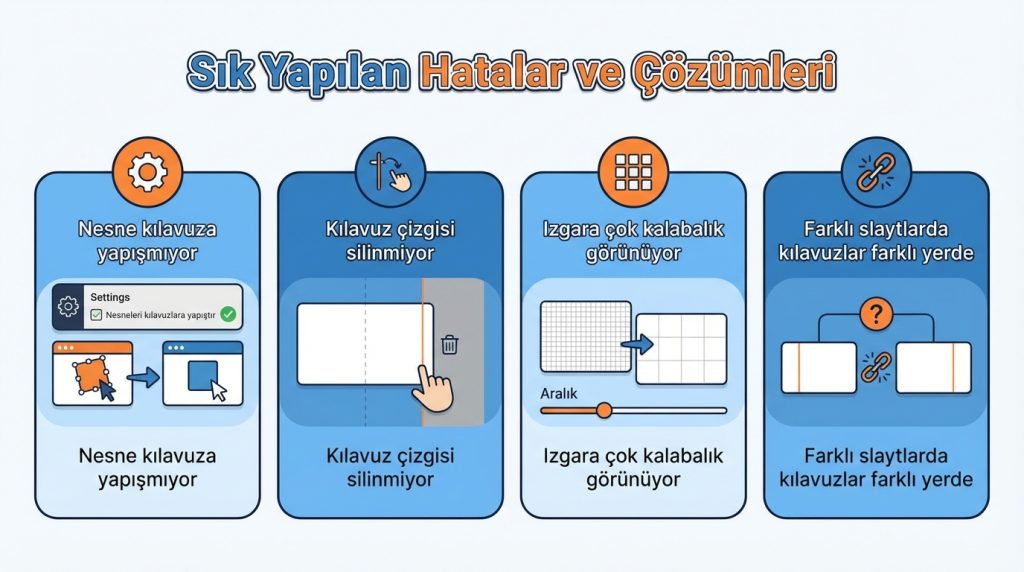 PowerPoint’te Kılavuzlar ve Izgara ile Kusursuz Hizalama 4 Sık Yapılan Hatalar ve Çözümleri