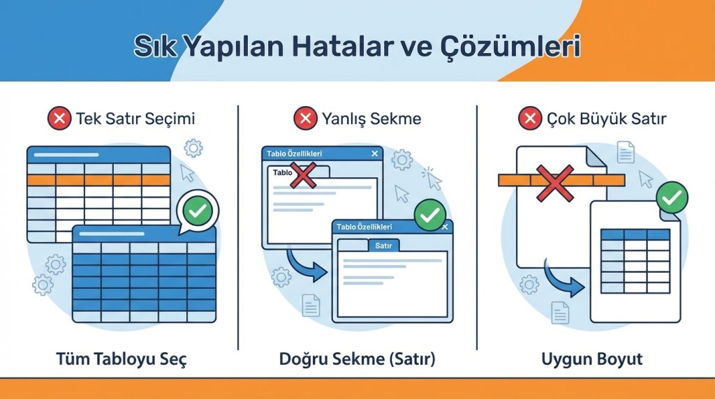 Sık Yapılan Hatalar ve Çözümleri