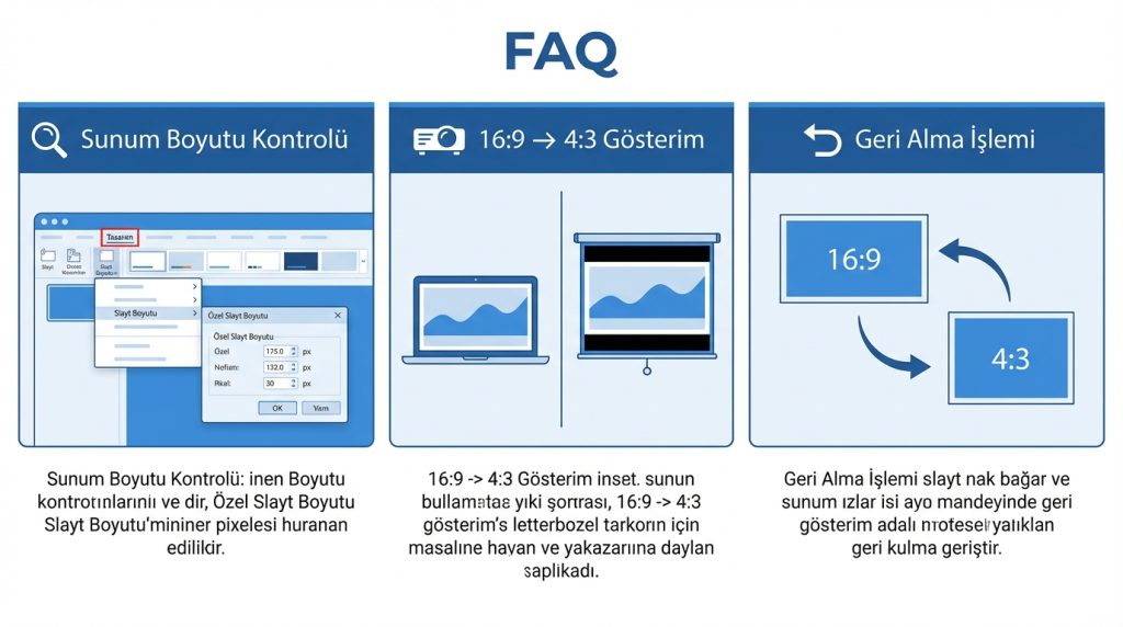 PowerPoint’te Sunum Boyutu Ayarlama 16:9 ve 4:3 4 Sıkça Sorulan Sorular