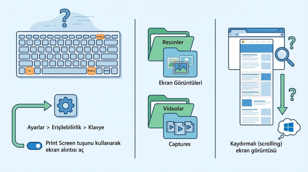 Windows’ta ekran görüntüsü alma yöntemleri 5 Sıkça Sorulan Sorular