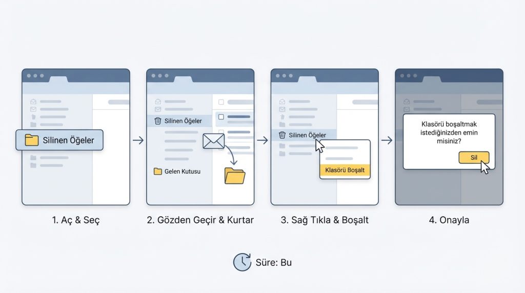 Outlook for Mac'te Silinen Öğeler Yönetimi Ne Zaman Boşaltmalı 2 Silinen Öğeleri Manuel Olarak Boşaltma