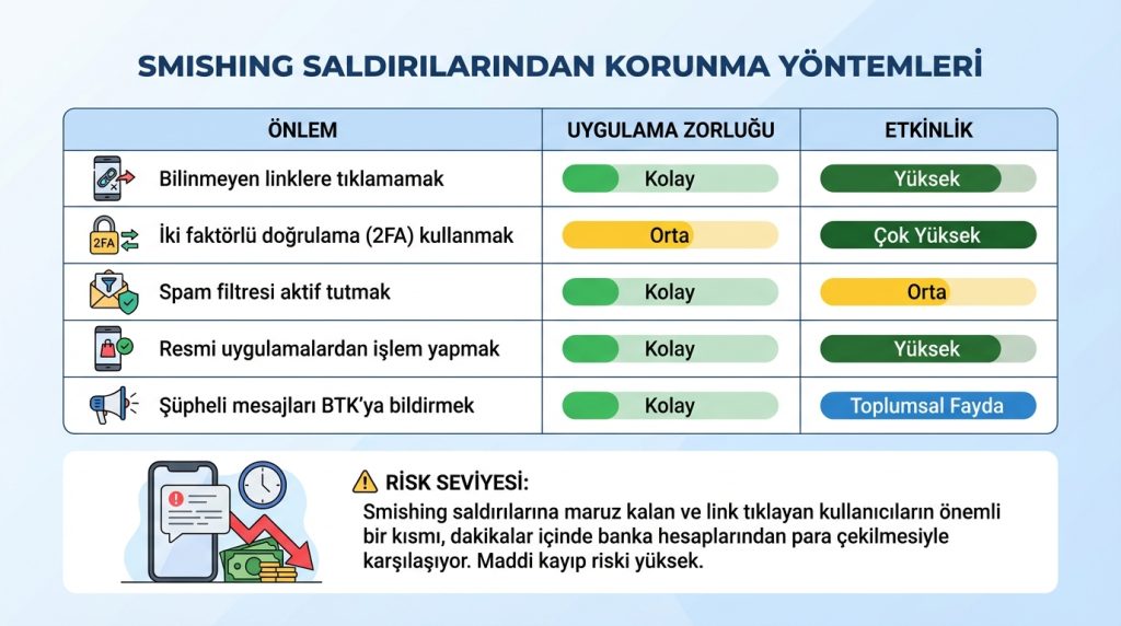 Smishing Saldırılarından Korunma Yöntemleri