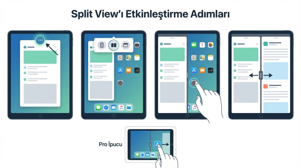 Split View'ı Etkinleştirme Adımları