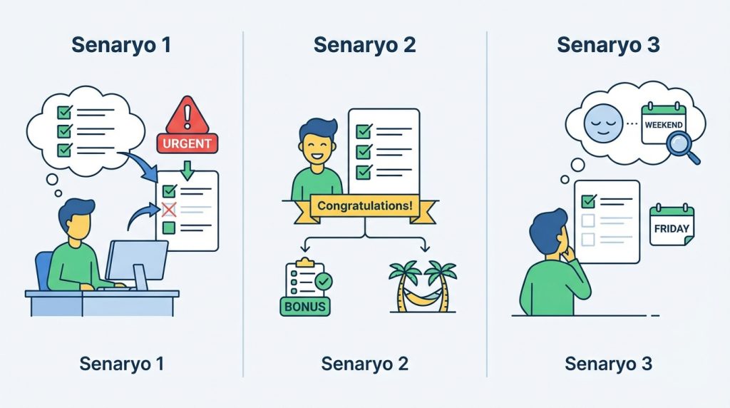 Haftalık planı sadeleştirme: En fazla 3 ana hedef yöntemi 3 Şu Durumda Ne Yaparsın?