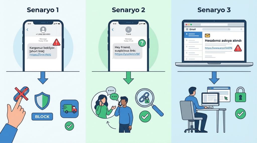Kısa linkler güvenli mi? Kısaltılmış URL kontrol rehberi 3 Şu Durumda Ne Yaparsın?