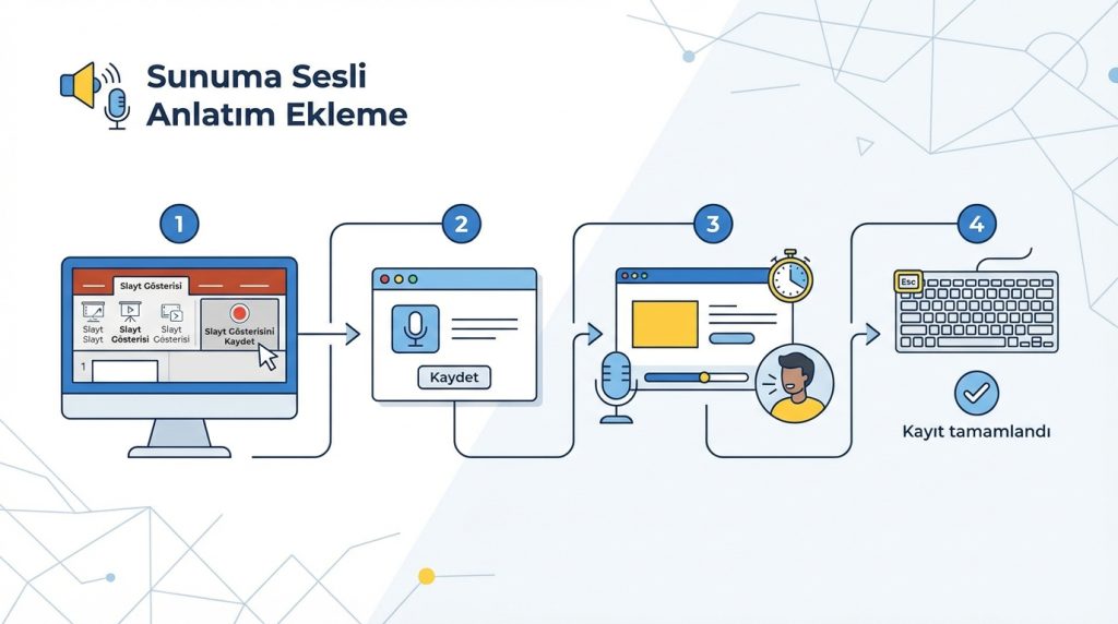 Sunuma Sesli Anlatım Ekleme