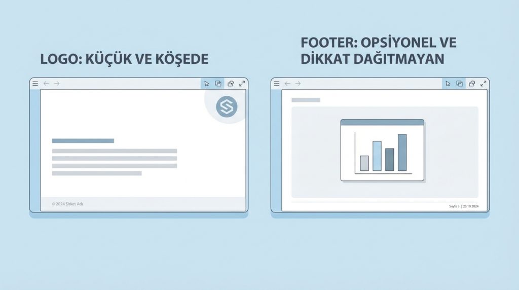 PowerPoint’te Sunumda Gereksiz Kalabalığı Azaltma Yöntemleri 5 Sunumda logo ve footer kullanmalı mıyım?